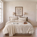 Light Beige Tonal Pattern Duvet Cover Set – Cozy Neutral Bedding with Pillowcases