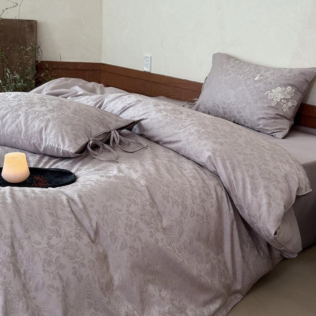 Light Lavender Tonal Duvet Cover Set – Serene Purple Bedding with Pillowcases