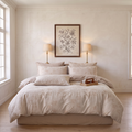 Warm Neutral Earthy Tone Floral Jacquard Duvet Cover