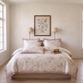 Quiet Luxury Blush Floral Illustration Cotton Duvet Suite
